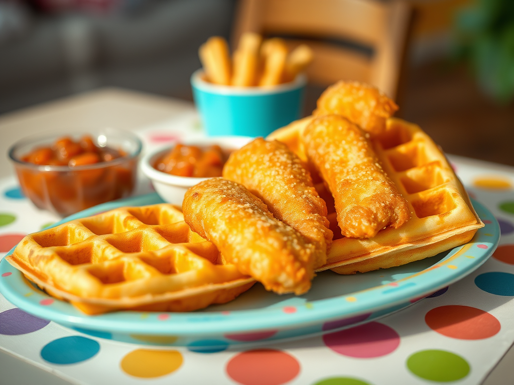 Plate of waffles